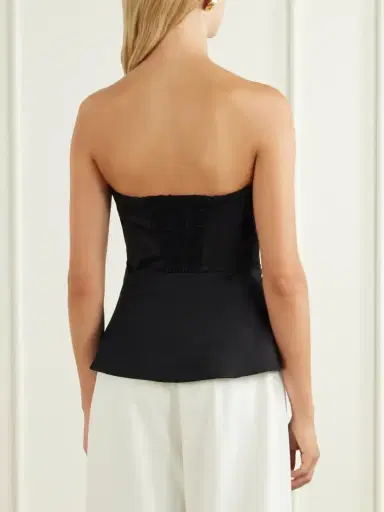 ANDRES OTALORA Nos Reconocemos Strapless Stretch-cotton Twill Blouse | Thumbnail 3