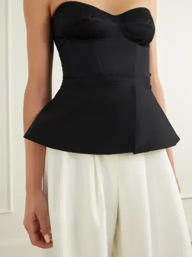 ANDRES OTALORA Nos Reconocemos Strapless Stretch-cotton Twill Blouse | Thumbnail 4