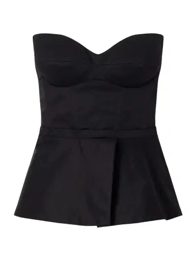 ANDRES OTALORA Nos Reconocemos Strapless Stretch-cotton Twill Blouse | Thumbnail 1