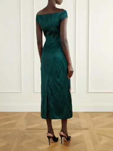 Erdem Floral-embroidered Satin Midi Dress | Thumbnail 3