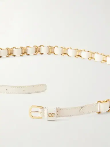 Valentino Garavani Logo-embellished Chain And Leather Belt | Thumbnail 3
