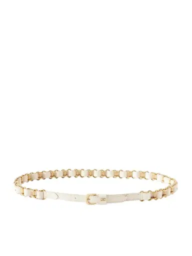 Valentino Garavani Logo-embellished Chain And Leather Belt | Thumbnail 1