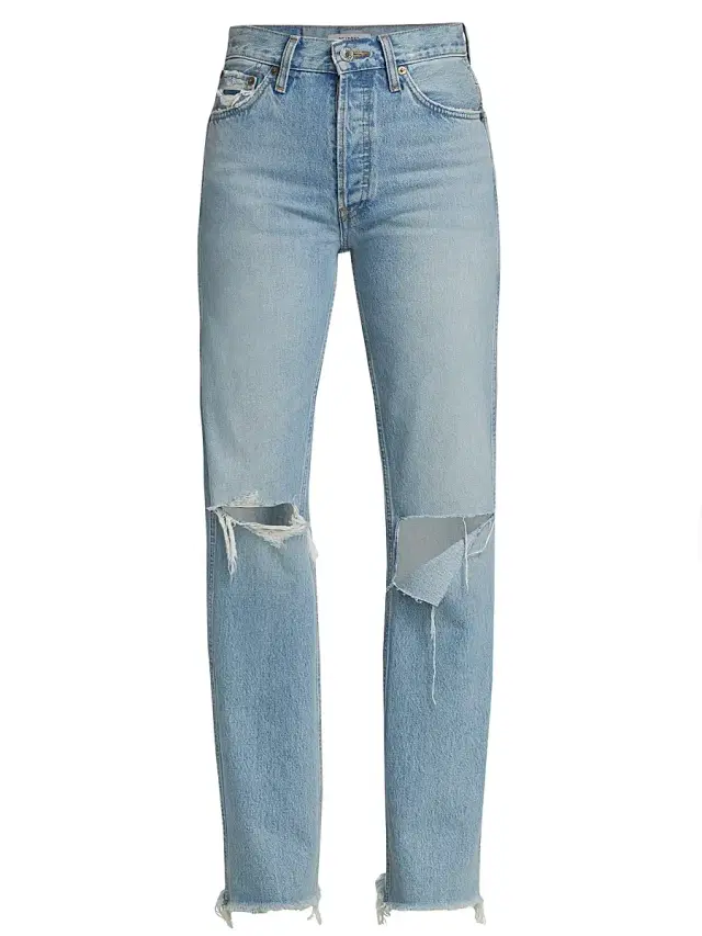 Women's 90s High-Rise Loose Straight Jeans - Breezy Indigo