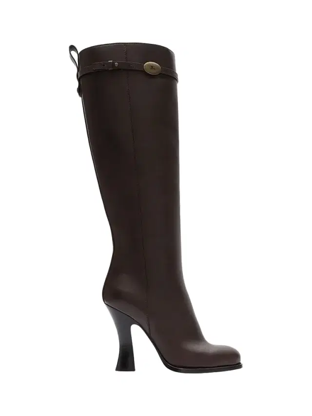 Burberry Women's Pillar 100MM Leather Knee-High Boots - Dark Brown