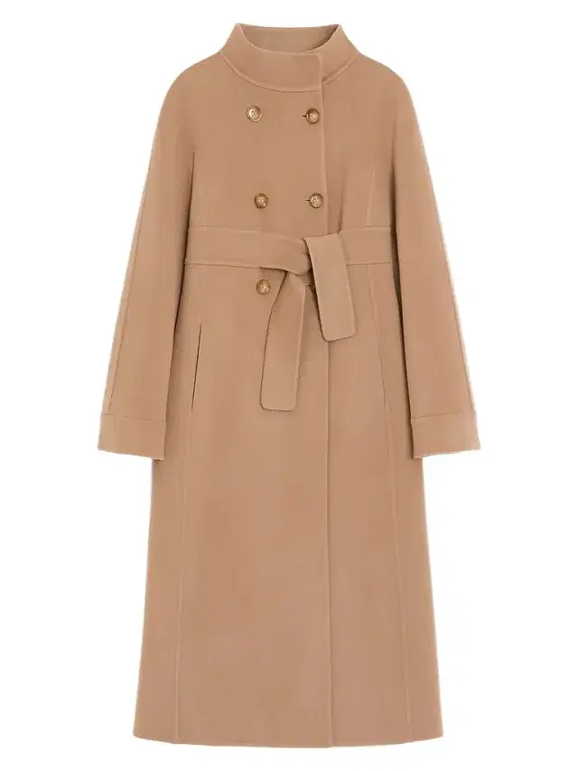 Women's Double Kashmir Coat - Camel - Size 6