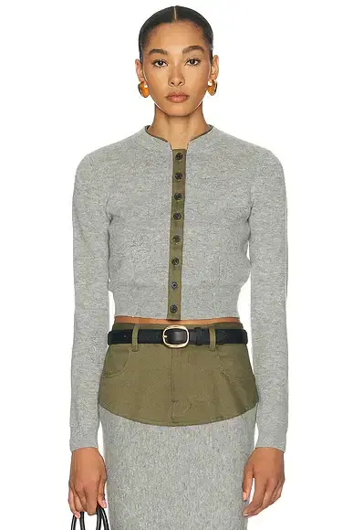self-portrait Contrast Placket Cardigan