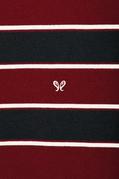 Rhude Fontaine Striped Short Sleeve Polo Shirt | Thumbnail 5