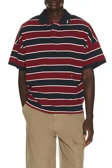 Fontaine Striped Short Sleeve Polo Shirt