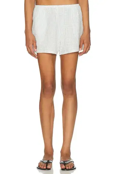 DONNI. The Cotton Gingham Tap Short | Thumbnail 2