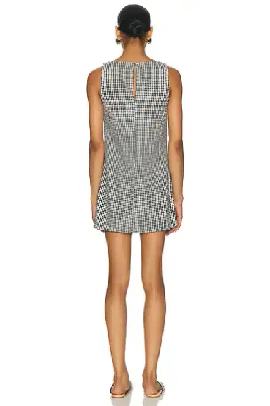 DONNI. The Cotton Gingham Boatneck Dress | Thumbnail 3