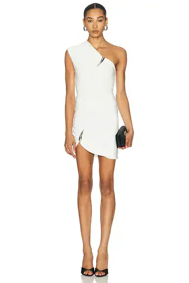 Grace Ling Claw One Shoulder Mini Dress