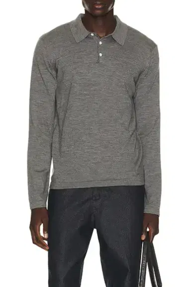 Simkhai Reynolds Long Sleeve Polo | Thumbnail 1