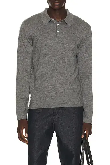 Simkhai Reynolds Long Sleeve Polo