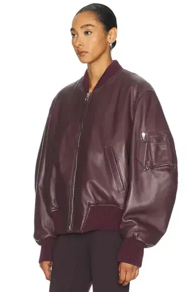 The Attico Leather Bomber Jacket | Thumbnail 2