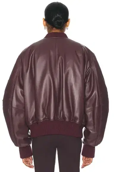 The Attico Leather Bomber Jacket | Thumbnail 3