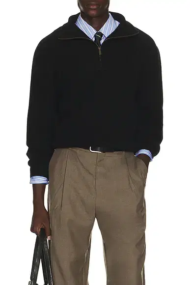 Saint Laurent Zip Neck Sweater