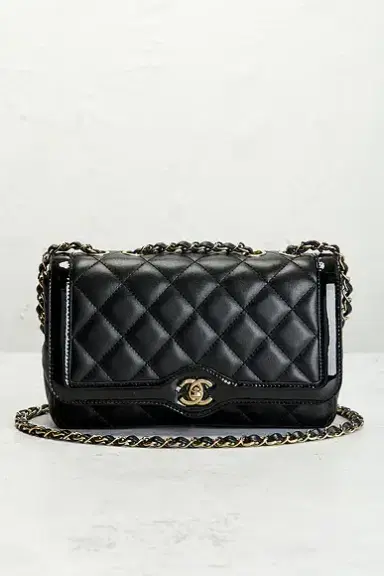 chanel Chanel Lambskin Patent Calfskin Small Hold The Line Flap Bag | Thumbnail 2
