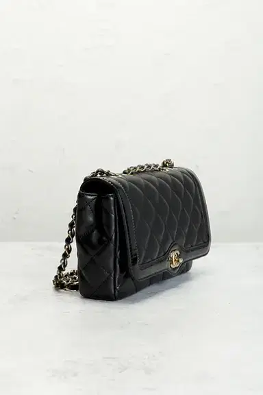 chanel Chanel Lambskin Patent Calfskin Small Hold The Line Flap Bag | Thumbnail 4