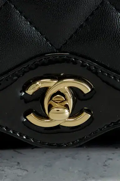 chanel Chanel Lambskin Patent Calfskin Small Hold The Line Flap Bag | Thumbnail 6