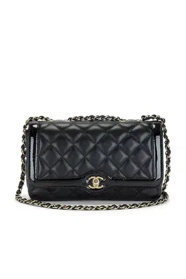 chanel Chanel Lambskin Patent Calfskin Small Hold The Line Flap Bag | Thumbnail 1