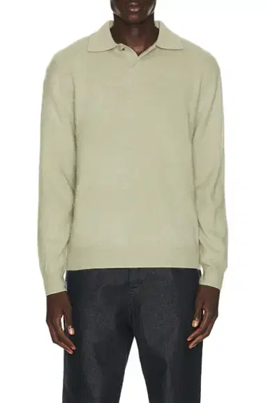 LE 17 SEPTEMBRE Brushed Cashmere Blend Polo Sweater | Thumbnail 1