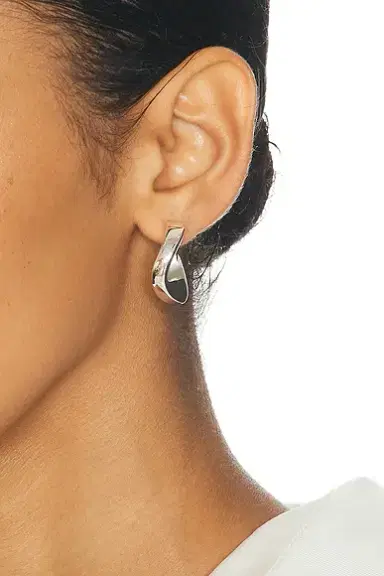 Bottega Veneta Round Sterling Silver Earrings | Thumbnail 2 Bottega Veneta Round Sterling Silver Earrings | Thumbnail 2