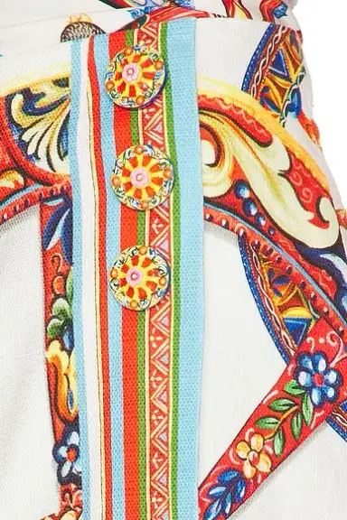 Dolce & Gabbana Stuoia Carretto Print Mini Skirt | Thumbnail 6 Dolce & Gabbana Stuoia Carretto Print Mini Skirt | Thumbnail 6