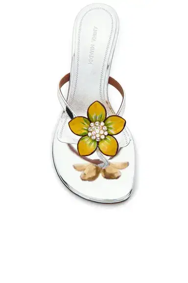 Amina Muaddi Vittoria 70 Thong Sandal | Thumbnail 4