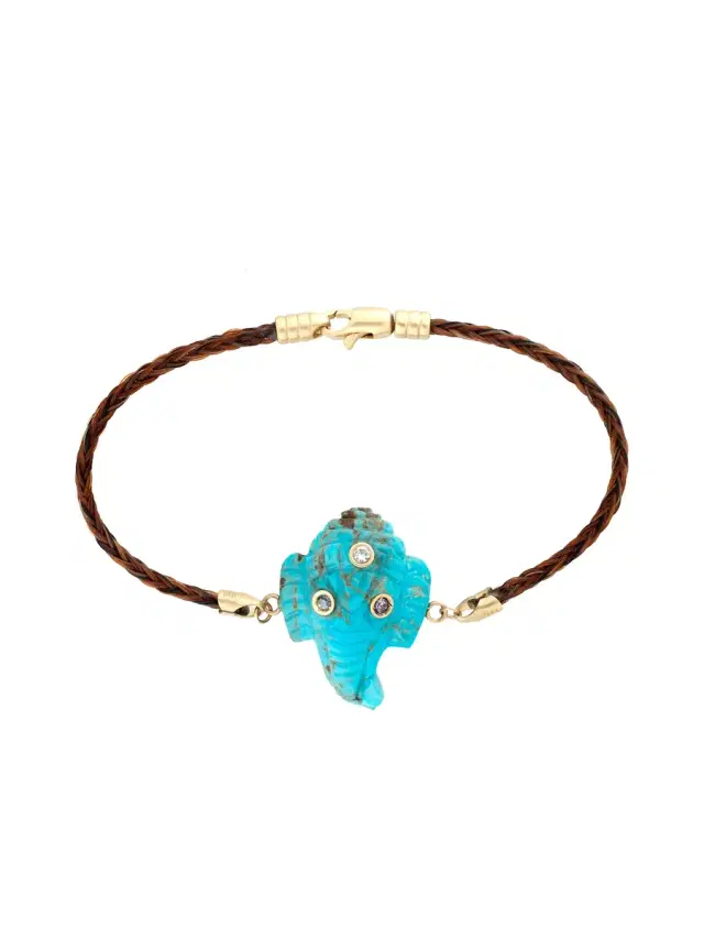 GuitaM Turquoise Lord Ganesh Bracelet