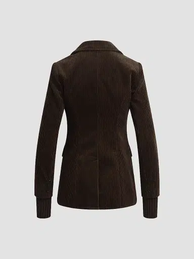 Favorite Daughter Women's The Cord City Cotton Corduroy Blazer - Espresso | Thumbnail 6