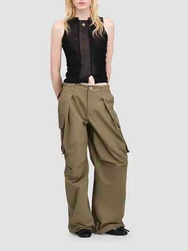 Marc Jacobs Women's Oversized Cargo Pants - Utility Khaki | Thumbnail 2