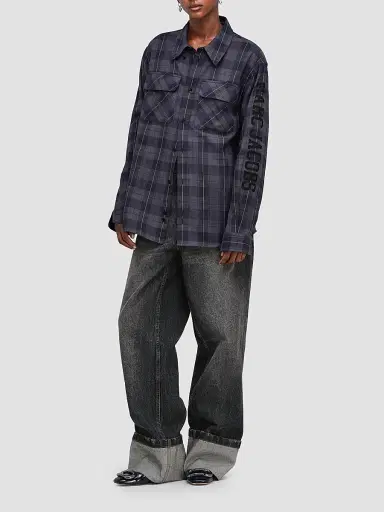Marc Jacobs Women's Plaid Flannel Shirt - Purple Multi - Size XS | Thumbnail 2 Marc Jacobs Women's Plaid Flannel Shirt - Purple Multi - Size XS | Thumbnail 2