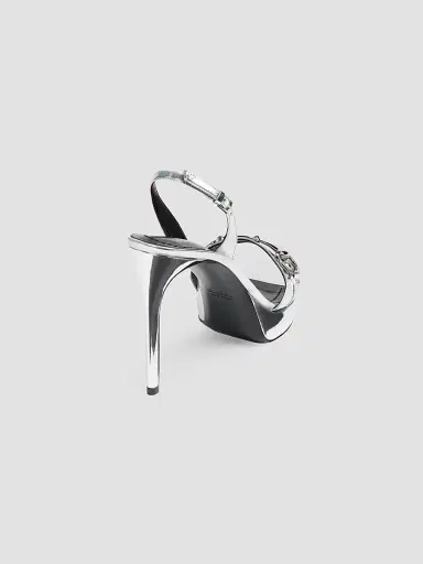 Gucci Women's Donna 105MM Horsebit Platform Sandals - Silver - Size 7 | Thumbnail 3