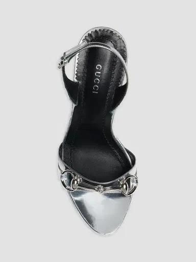 Gucci Women's Donna 105MM Horsebit Platform Sandals - Silver - Size 7 | Thumbnail 5