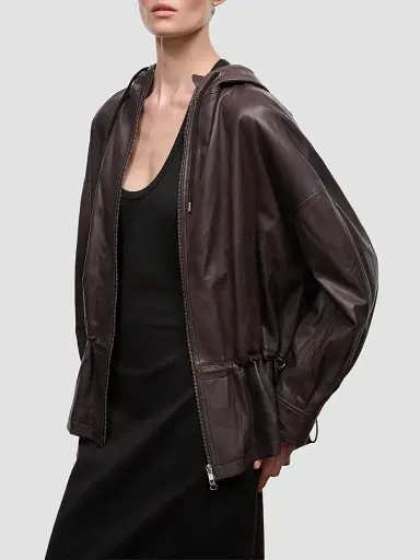 Staud Women's Gondola Hooded Leather Jacket | Thumbnail 6