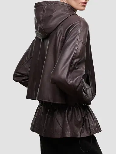 Staud Women's Gondola Hooded Leather Jacket | Thumbnail 7