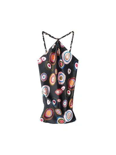 Staud Women's Charli Printed Stretch-Silk Top | Thumbnail 1 Staud Women's Charli Printed Stretch-Silk Top | Thumbnail 1