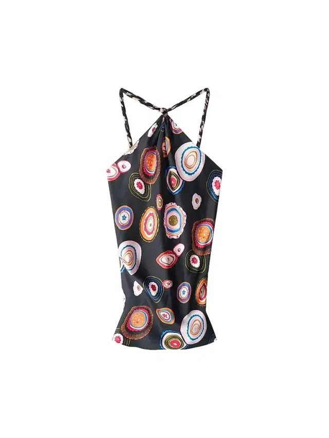 Staud Women's Charli Printed Stretch-Silk Top