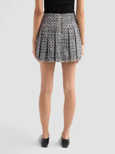 Alice + Olivia Women's Carter Stitch Pleat Mini Skirt | Thumbnail 3 Alice + Olivia Women's Carter Stitch Pleat Mini Skirt | Thumbnail 3