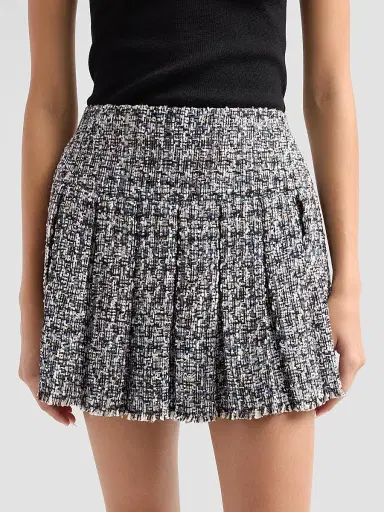 Alice + Olivia Women's Carter Stitch Pleat Mini Skirt | Thumbnail 5 Alice + Olivia Women's Carter Stitch Pleat Mini Skirt | Thumbnail 5