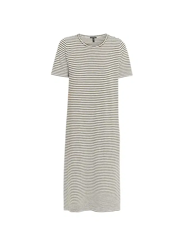 Eileen Fisher Women's Striped Cotton Midi Dress - Olive