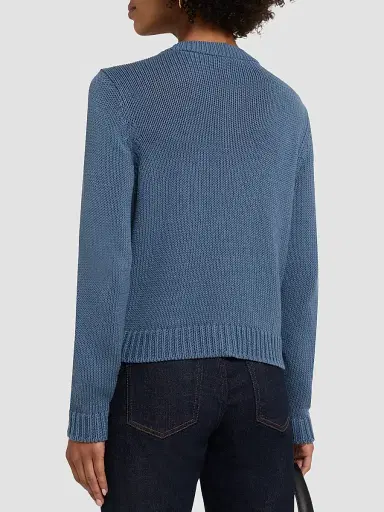 Eileen Fisher Women's Cotton Jersey Cardigan - Blue | Thumbnail 3