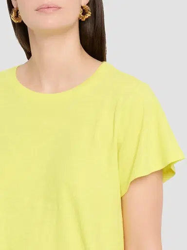Eileen Fisher Women's Slubby Jersey Cotton T-Shirt - Yellow | Thumbnail 5