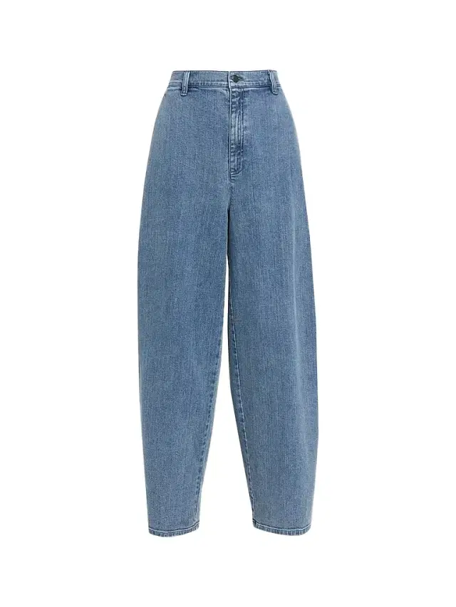 Eileen Fisher Women's Roomy Wide-Leg Denim Trousers - Blue