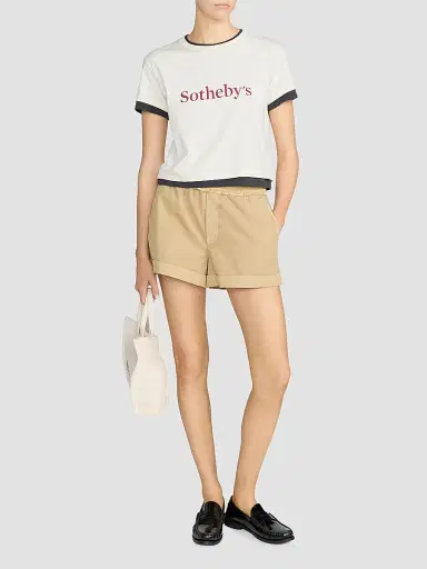 Frame Women's x Sotheby's Layered Cotton T-Shirt - Cream Multi | Thumbnail 2 Frame Women's x Sotheby's Layered Cotton T-Shirt - Cream Multi | Thumbnail 2