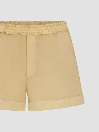Frame Women's x Sotheby's Cuffed Cotton Shorts - Khaki | Thumbnail 5