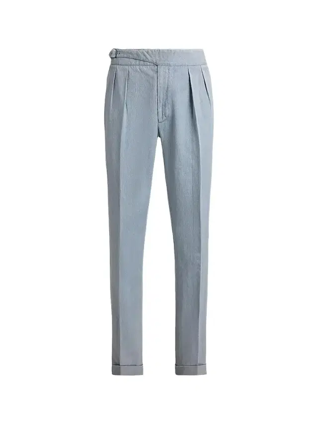 Men's Garment-Dyed Chino Pleated Trousers - Winward Blue