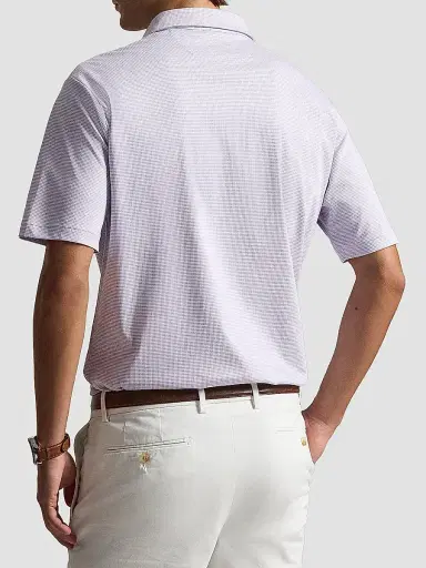 Polo Ralph Lauren Men's Houndstooth Cotton Interlock Short-Sleeve Polo Shirt - Fairway Powder Purple | Thumbnail 3