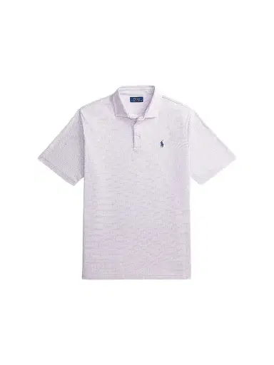 Polo Ralph Lauren Men's Houndstooth Cotton Interlock Short-Sleeve Polo Shirt - Fairway Powder Purple | Thumbnail 1