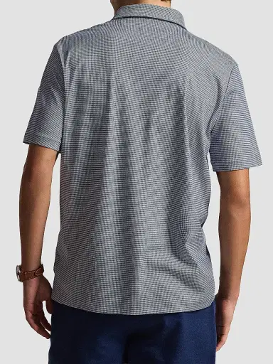 Polo Ralph Lauren Men's Houndstooth Cotton Interlock Short-Sleeve Polo Shirt | Thumbnail 3